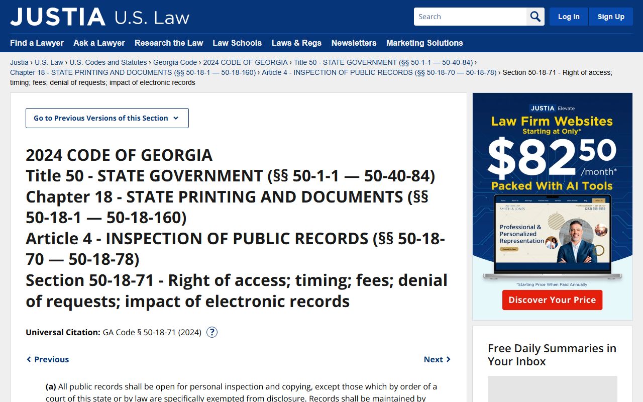 Houston County court dockets Georgia public records statute page