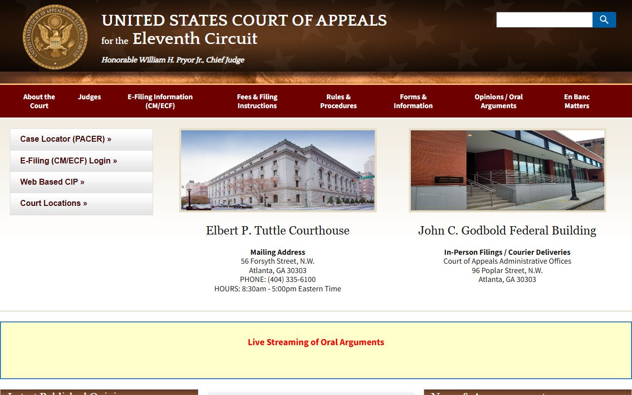 Houston County court records Eleventh Circuit federal appeals court website