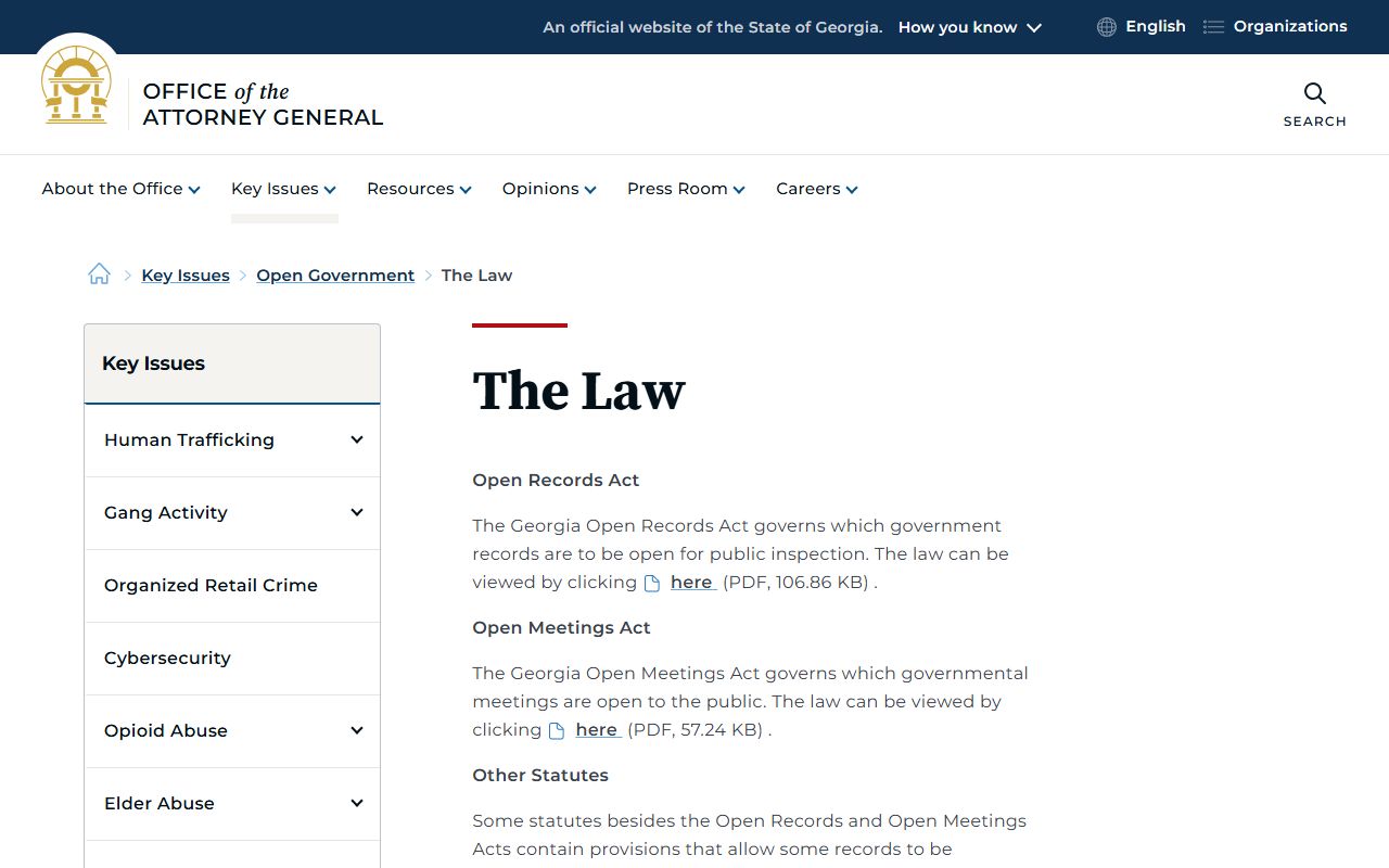 Houston County court records Georgia open government law