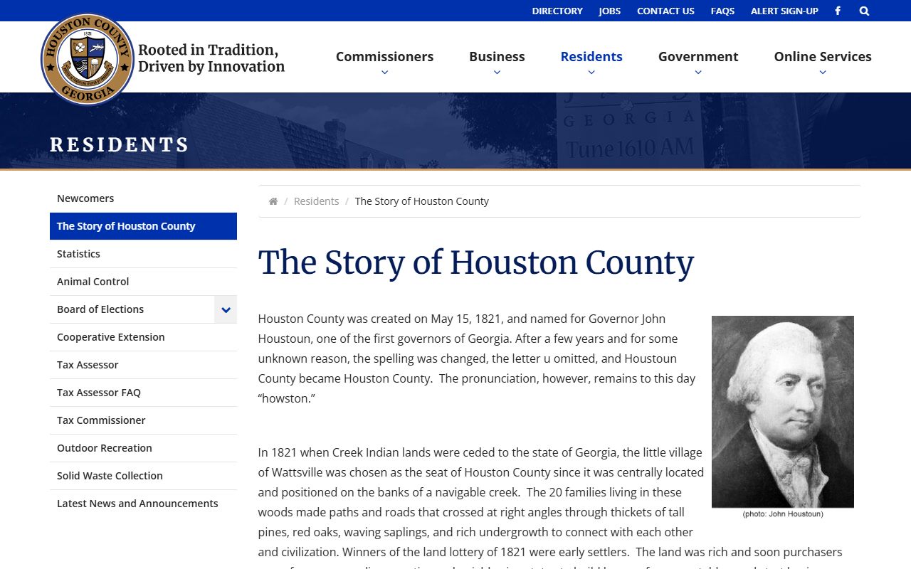 Houston County court records county history
