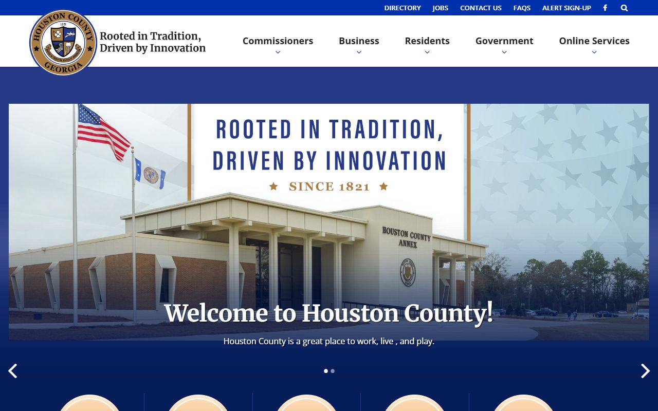 Houston County court records official homepage search links