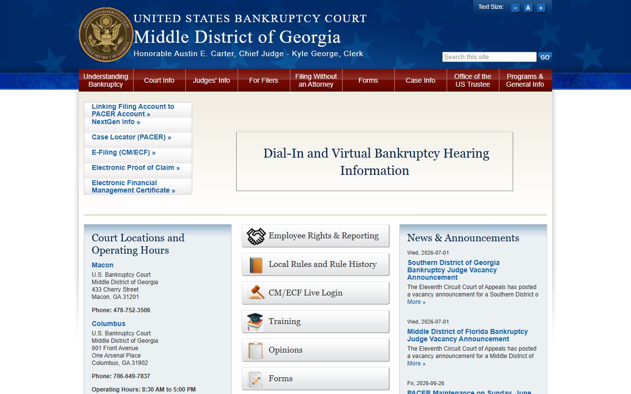 Houston County court records Middle District bankruptcy court