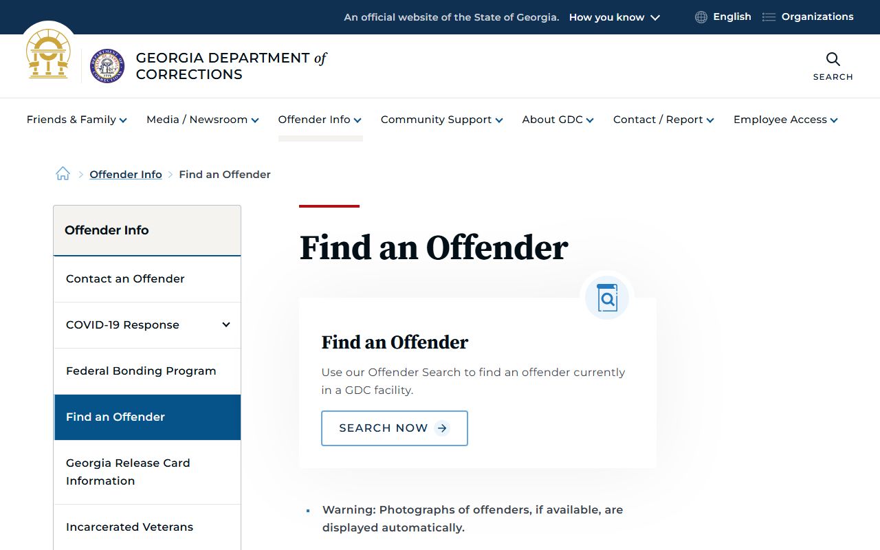 Houston County inmate records Georgia Department of Corrections offender search